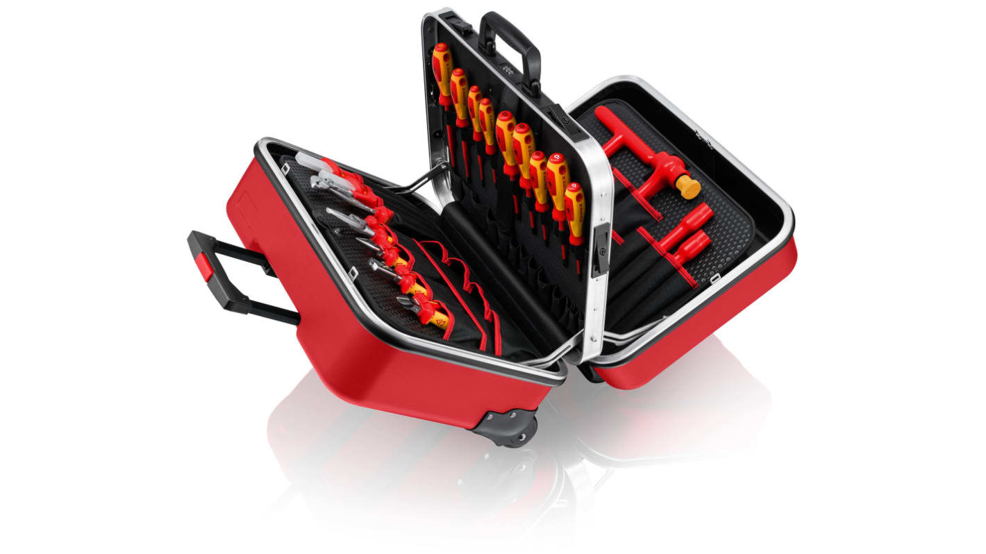 Knipex BIG Twin Move RED ABS, Aluminium Tool Case 2 Wheels, 520 x 435 x 290mm