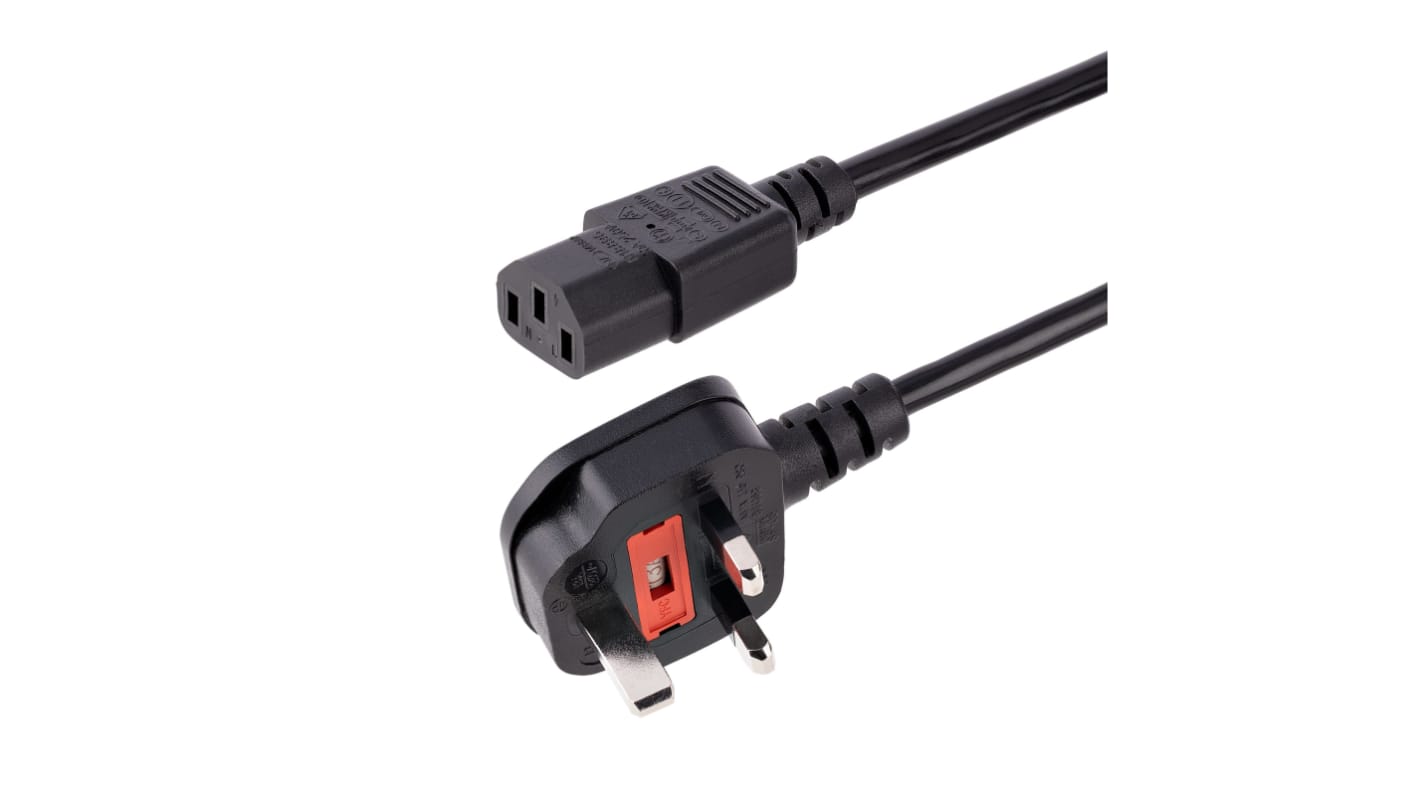 Câbles d'alimentation StarTech.com, Connecteur Fiche britannique de type G CEI C13, 1m, 10 A / 250 V c.a.