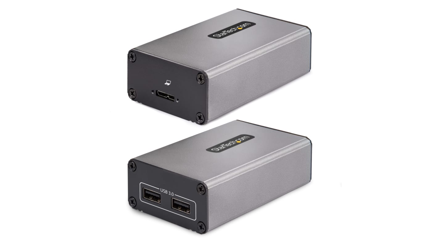 StarTech.com USB-Extender, 350m, USB 3.2, Lichtwellenleiter 2-Port, 93 x 57 x 28mm lokales Gerät, 93 x 57 x 28mm