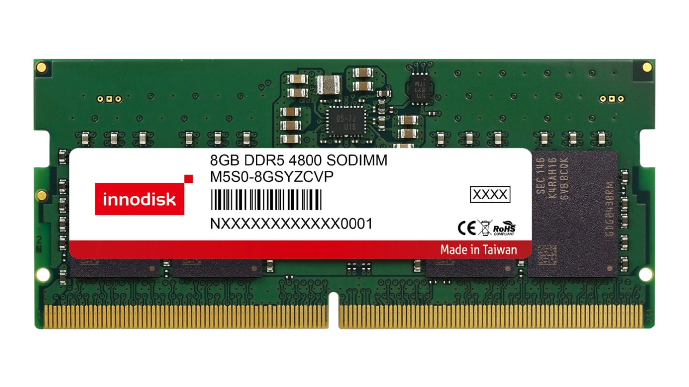 InnoDisk 笔记本内存, 8 GB, DDR5, SODIMM插槽