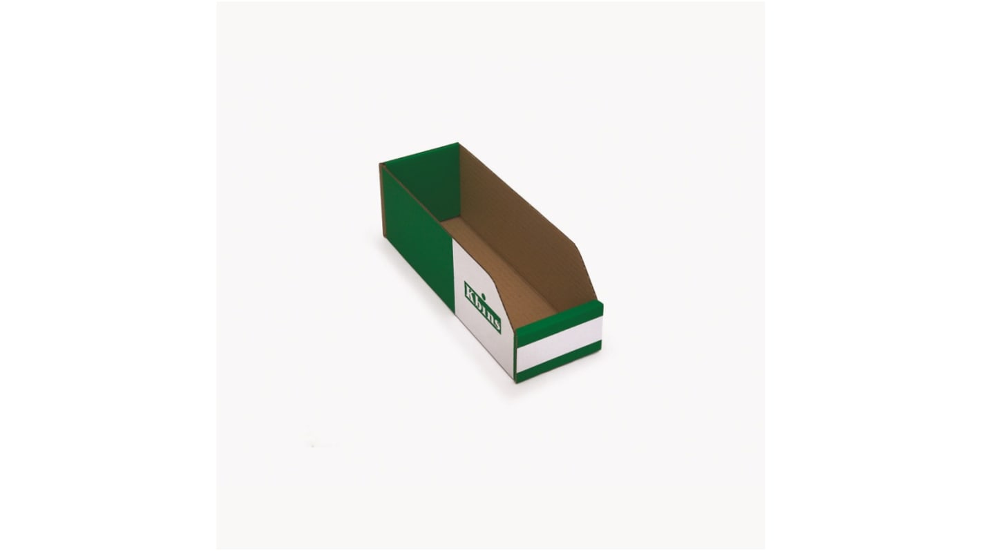 Bac de recyclage Kbins Vert, Blanc en Carton Non, 100mm x 100mm x 300mm