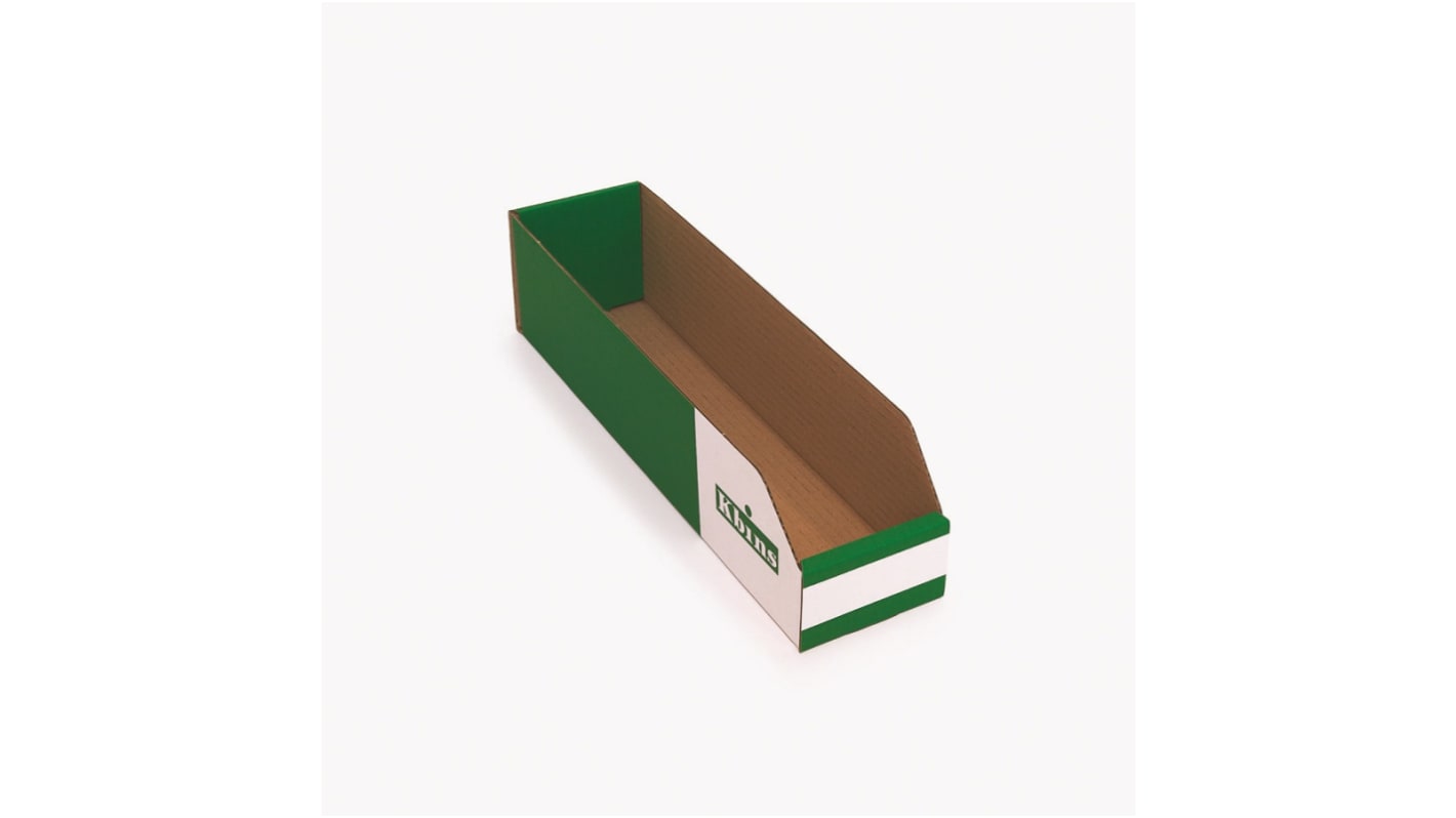 Kbins Recyclingbehälter Grün, Weiß Karton, 100mm x 100mm x 400mm