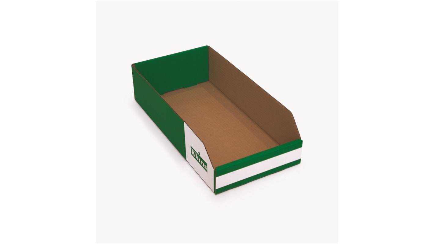 Kbins Recyclingbehälter Grün, Weiß Karton, 100mm x 200mm x 400mm