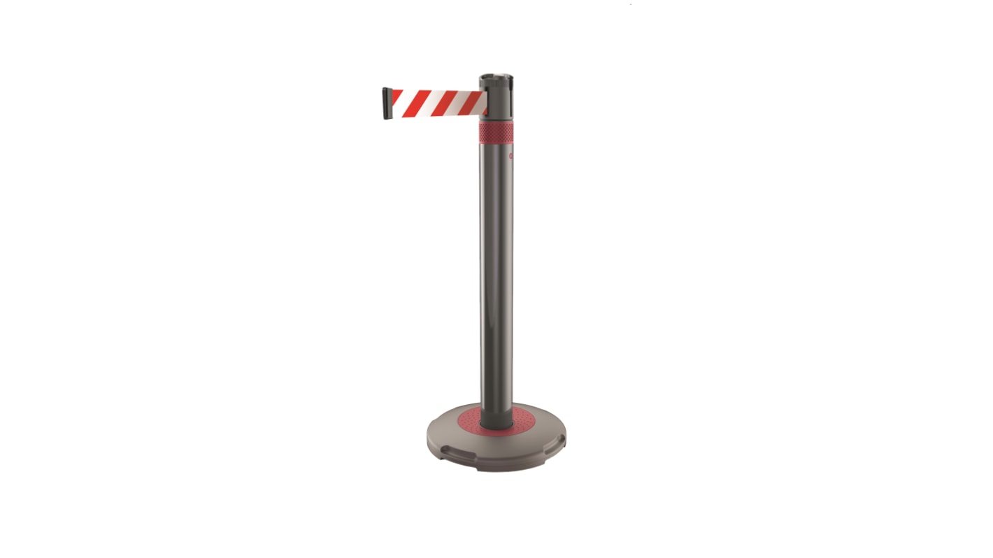 Skipper Red & White Retractable Barrier, 3m, Red, White Tape