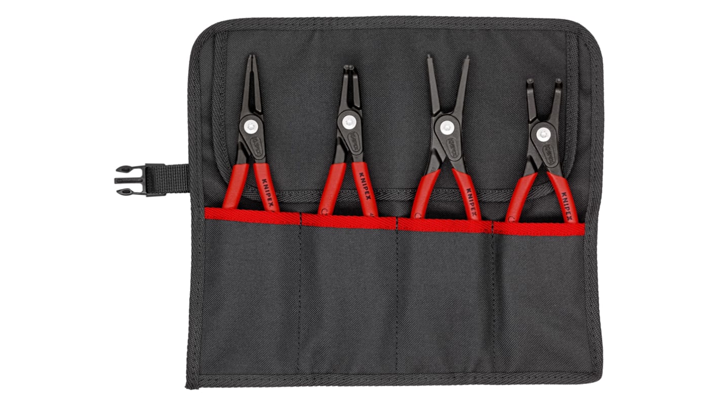 Knipex 4-Piece Circlip Plier Set, Angled, Straight Tip, 315 mm Overall