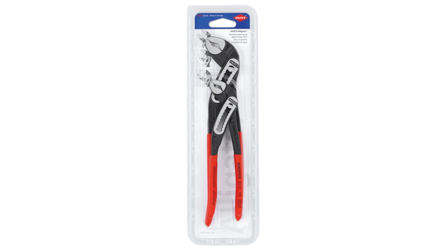 Knipex Alligator® 2-Piece Plier Set, Flat, Straight Tip, 95 mm Overall