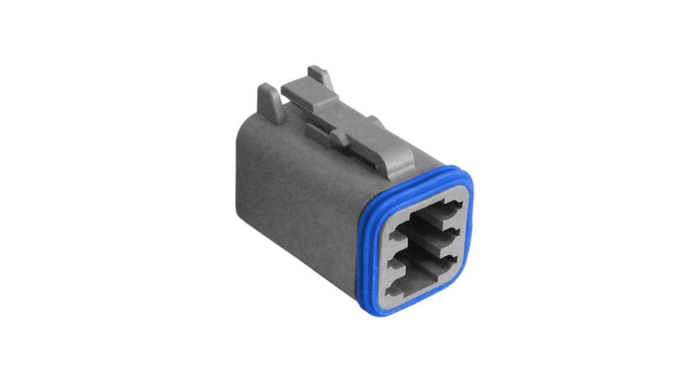 Bulgin, PX0100 Connector Housing Plug 6 Way, Crimp Termination PX0100S06GY