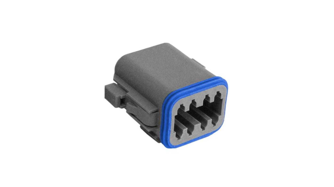 Bulgin, PX0100 Connector Housing Plug 8 Way, Crimp Termination PX0100S08AGY