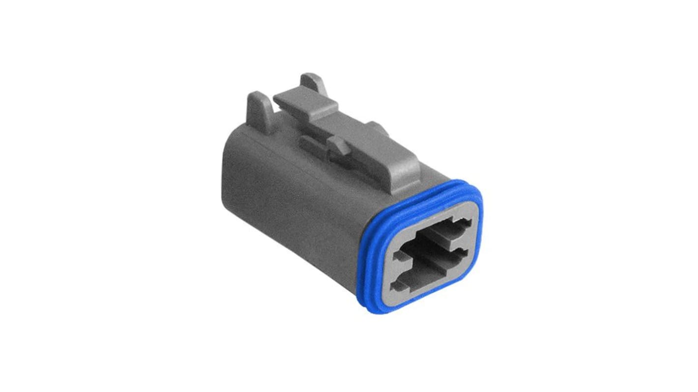 Bulgin, PX0108 Connector Housing Plug 4 Way, Crimp Termination PX0108S04GY