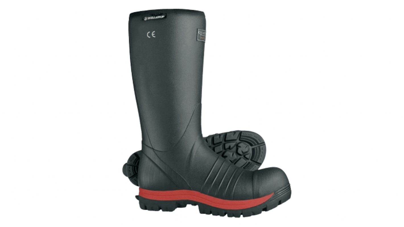 Goliath Quatro Black, Red Steel Toe Capped Unisex Safety Boot, UK 14, EU 49