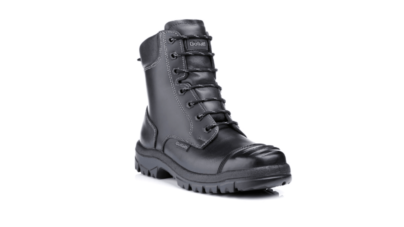 Goliath SDR15CSIZ Black Steel Toe Capped Unisex Safety Boot, UK 8, EU 42