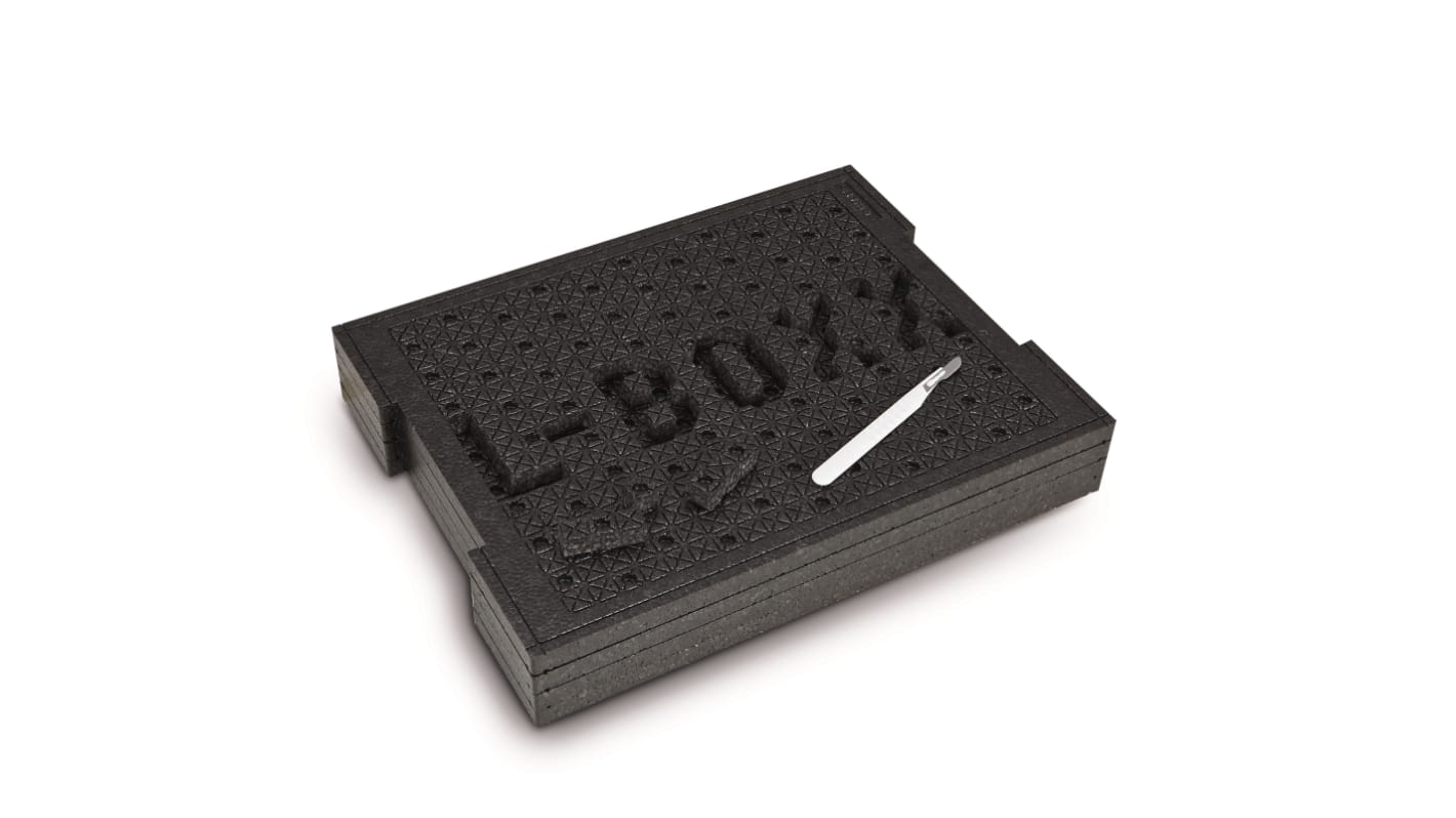 BS SYSTEMS 1000010146 Medium Density Rectangular Foam Insert, For Use With L-BOXX 102