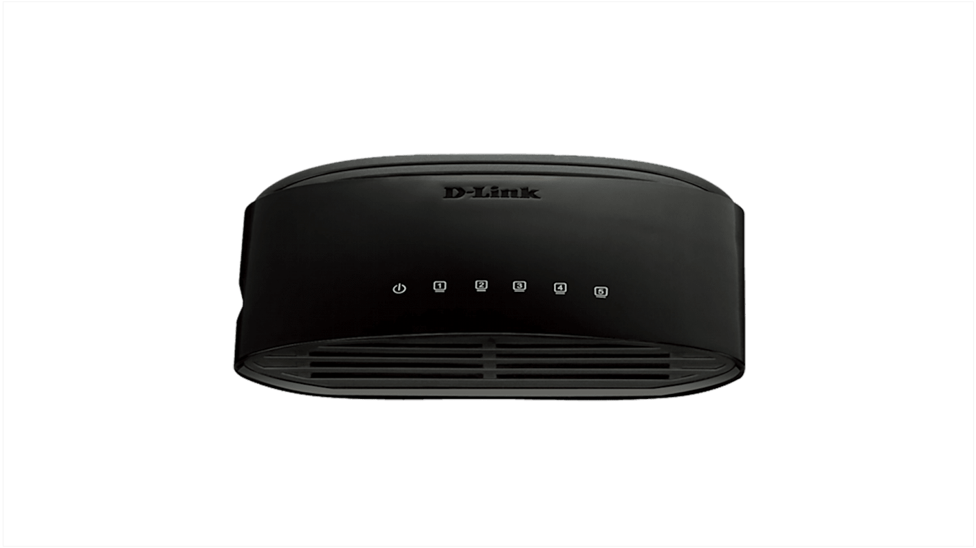 D-Link 5-Port Fast Ethernet Unmanaged Desktop Switch, Unmanaged 5 Port Ethernet Switch, EU