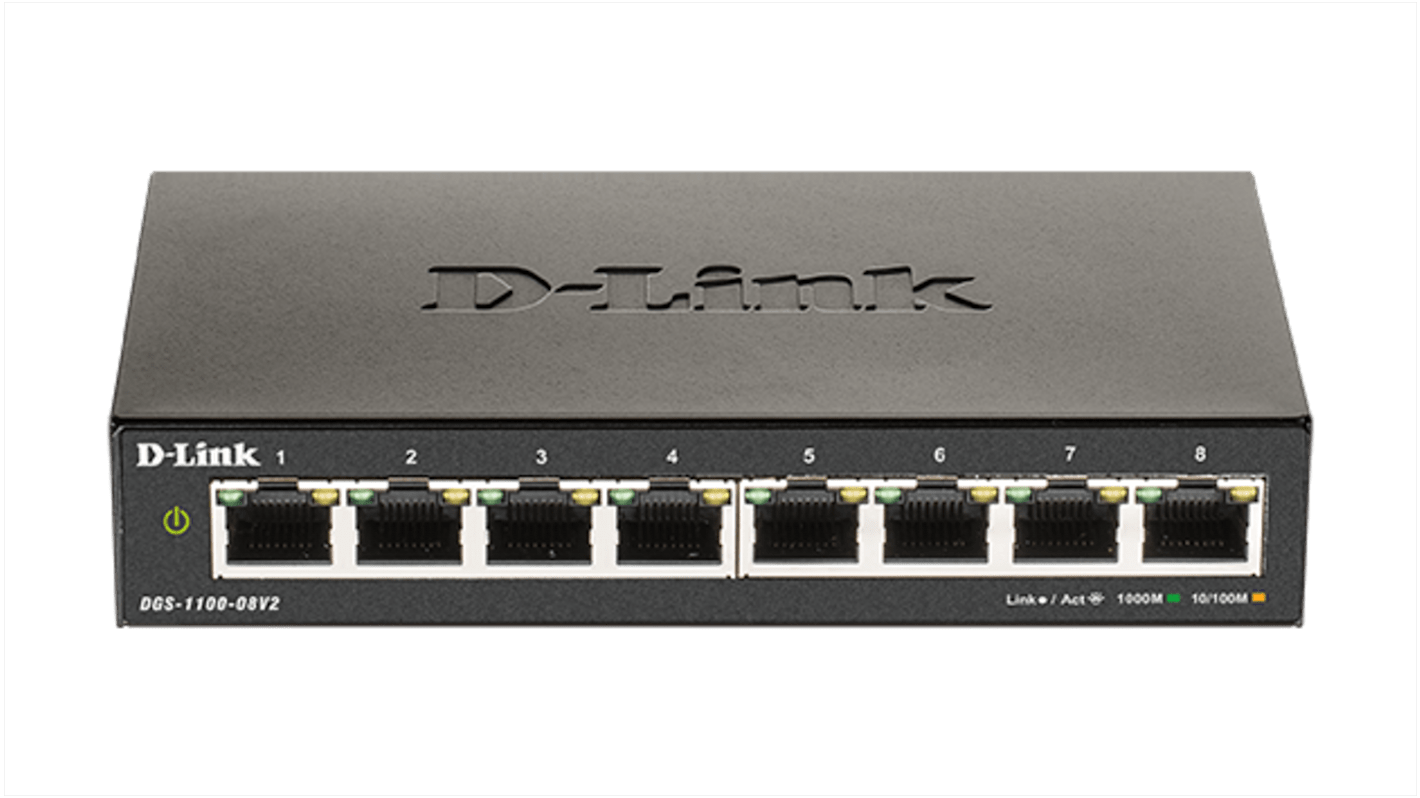 D-Link 8-Port Gigabit Smart Managed Switch, Smart 8 Port Smart Switch, EU