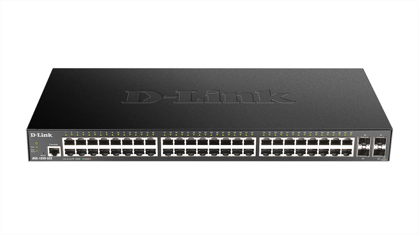 D-Link 52-Port Gigabit Smart Managed Switch mit 10G Uplinks Smart Switch Rackmontage 52-Port Smart 10/100/1000Mbit/s EU