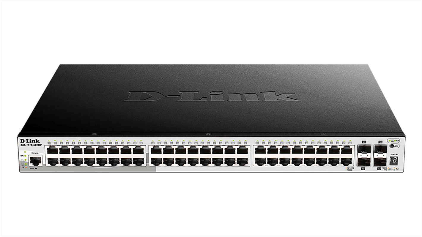 D-Link DGS-1510-52XMP Smart Switch PoE 52-Port Managed, Smart EU