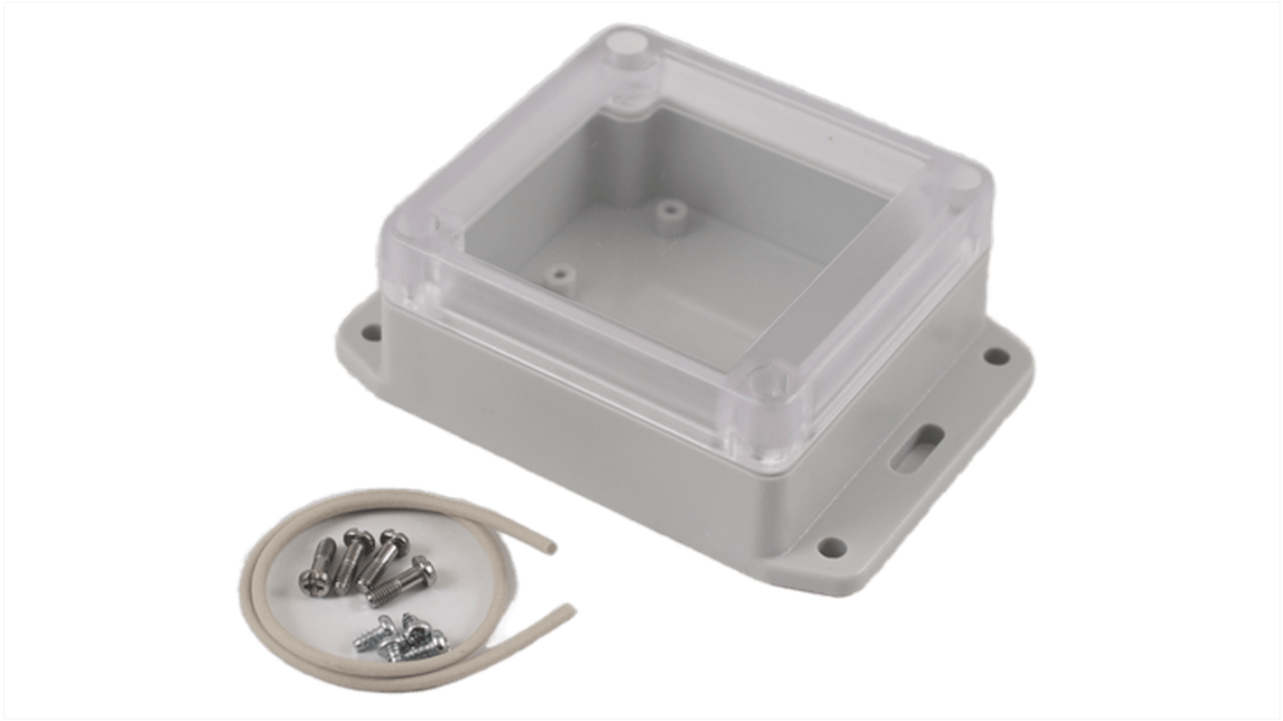 Caja de uso general Hammond de Policarbonato Gris claro, 85 x 80 x 40mm, IP65