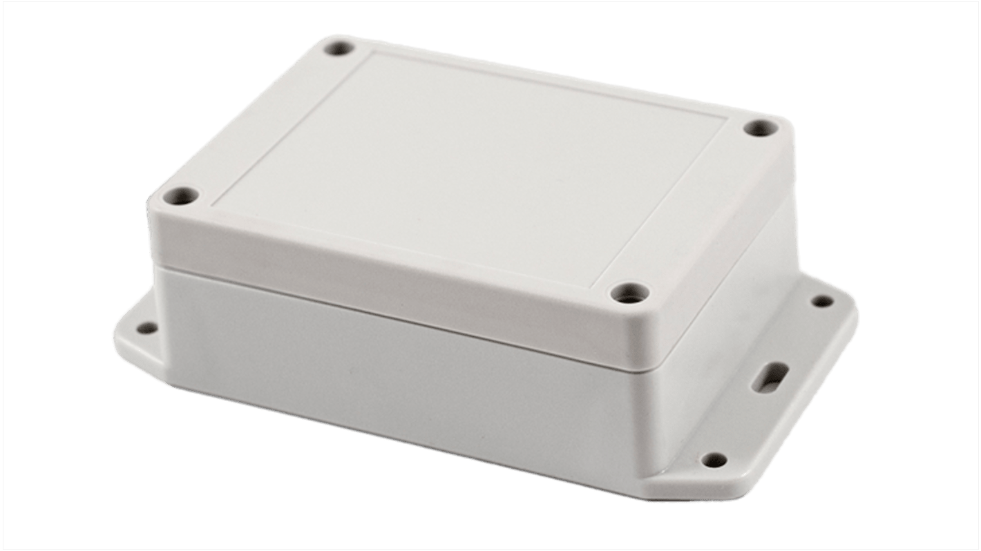 Hammond RP Series Light Grey Polycarbonate General Purpose Enclosure, IP65, Flanged, Light Grey Lid, 105 x 75 x 40mm