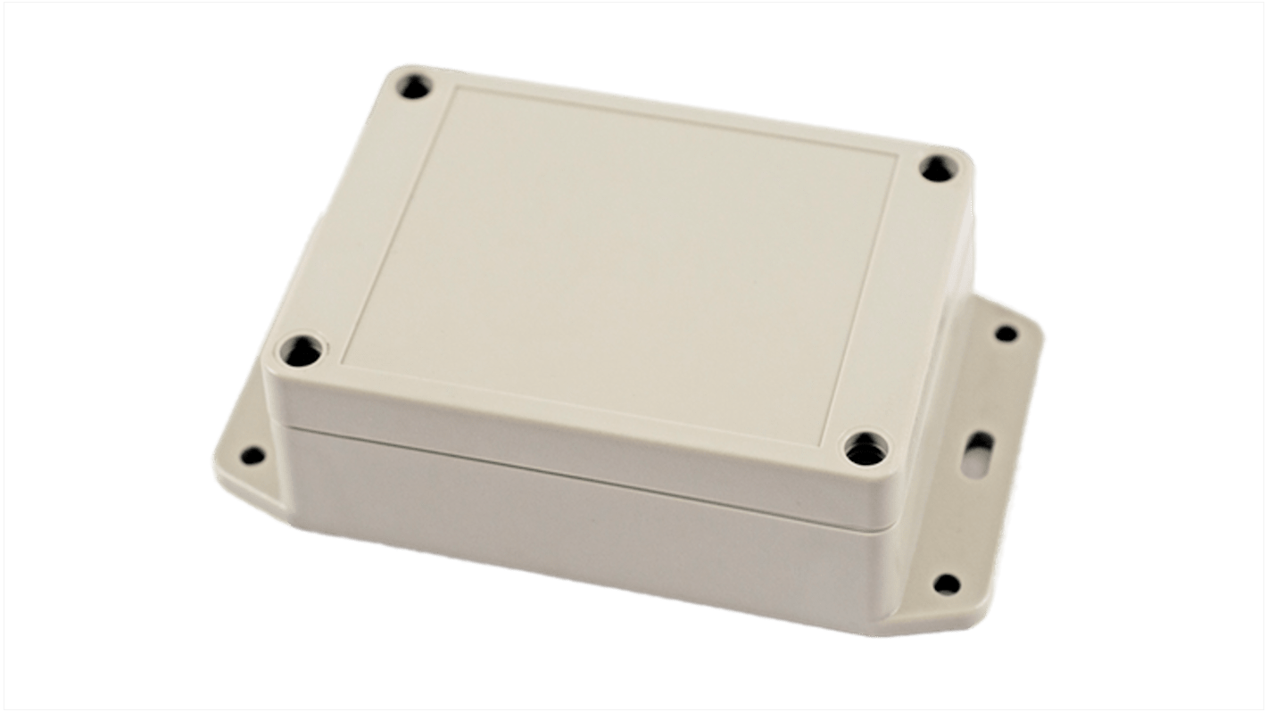 Hammond RP Series Light Grey ABS General Purpose Enclosure, IP65, Flanged, Light Grey Lid, 105 x 75 x 40mm