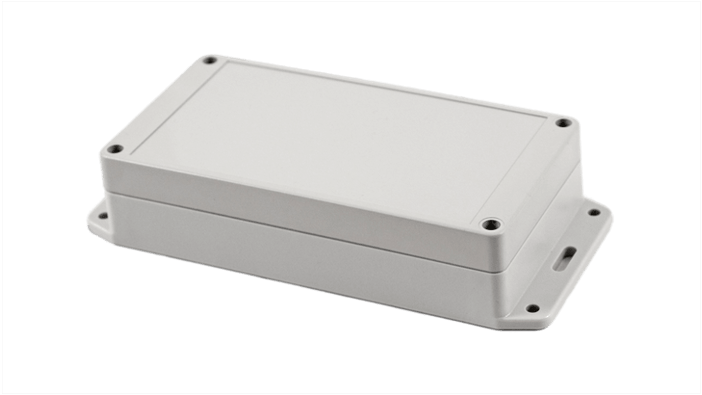 Hammond RP Series Light Grey Polycarbonate General Purpose Enclosure, IP65, Flanged, Light Grey Lid, 165 x 85 x 40mm