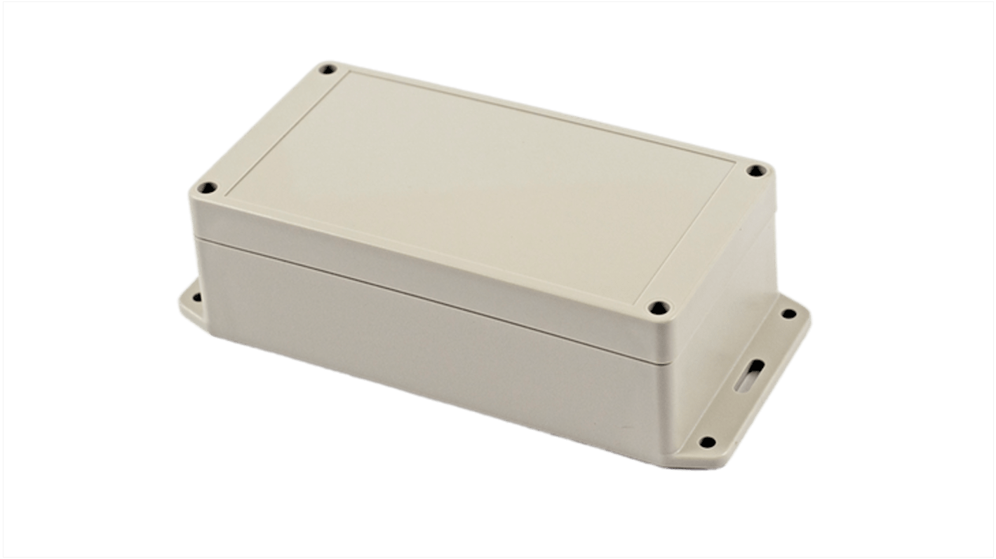 Hammond RP Series Light Grey ABS General Purpose Enclosure, IP65, Flanged, Light Grey Lid, 165 x 85 x 55mm