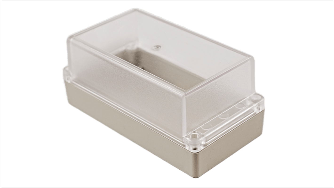 Hammond RP Series Light Grey ABS General Purpose Enclosure, IP65, Clear Lid, 165 x 85 x 70mm