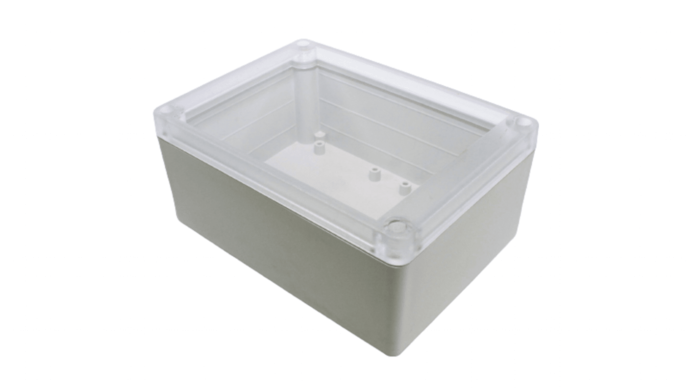 Hammond RP Series Light Grey Polycarbonate General Purpose Enclosure, IP65, Clear Lid, 145 x 105 x 60mm