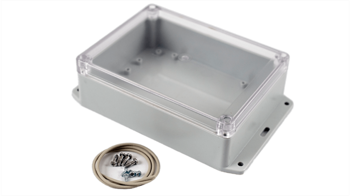 Caja de uso general Hammond de Policarbonato Gris claro, 165 x 125 x 55mm, IP65