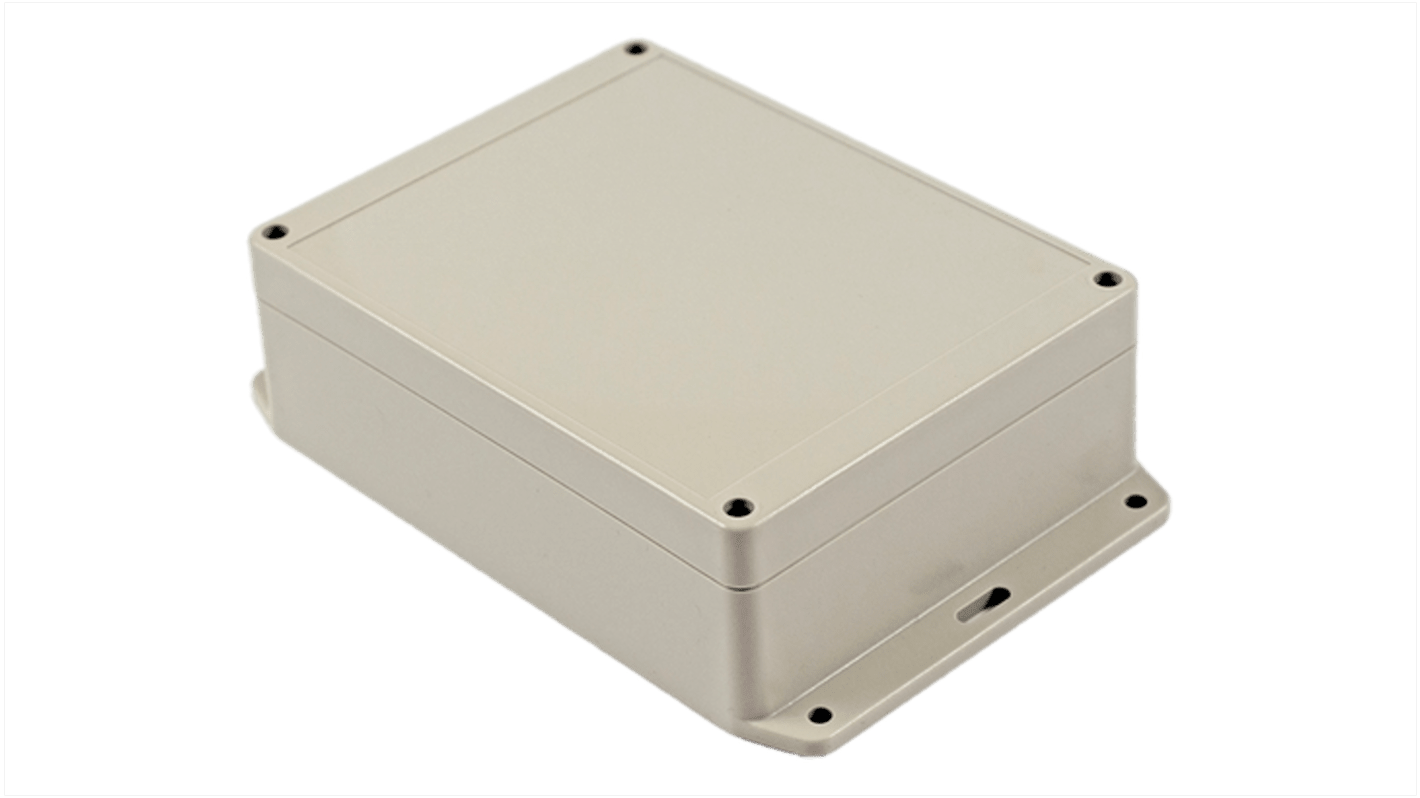 Hammond RP Series Light Grey ABS General Purpose Enclosure, IP65, Flanged, Light Grey Lid, 165 x 125 x 55mm