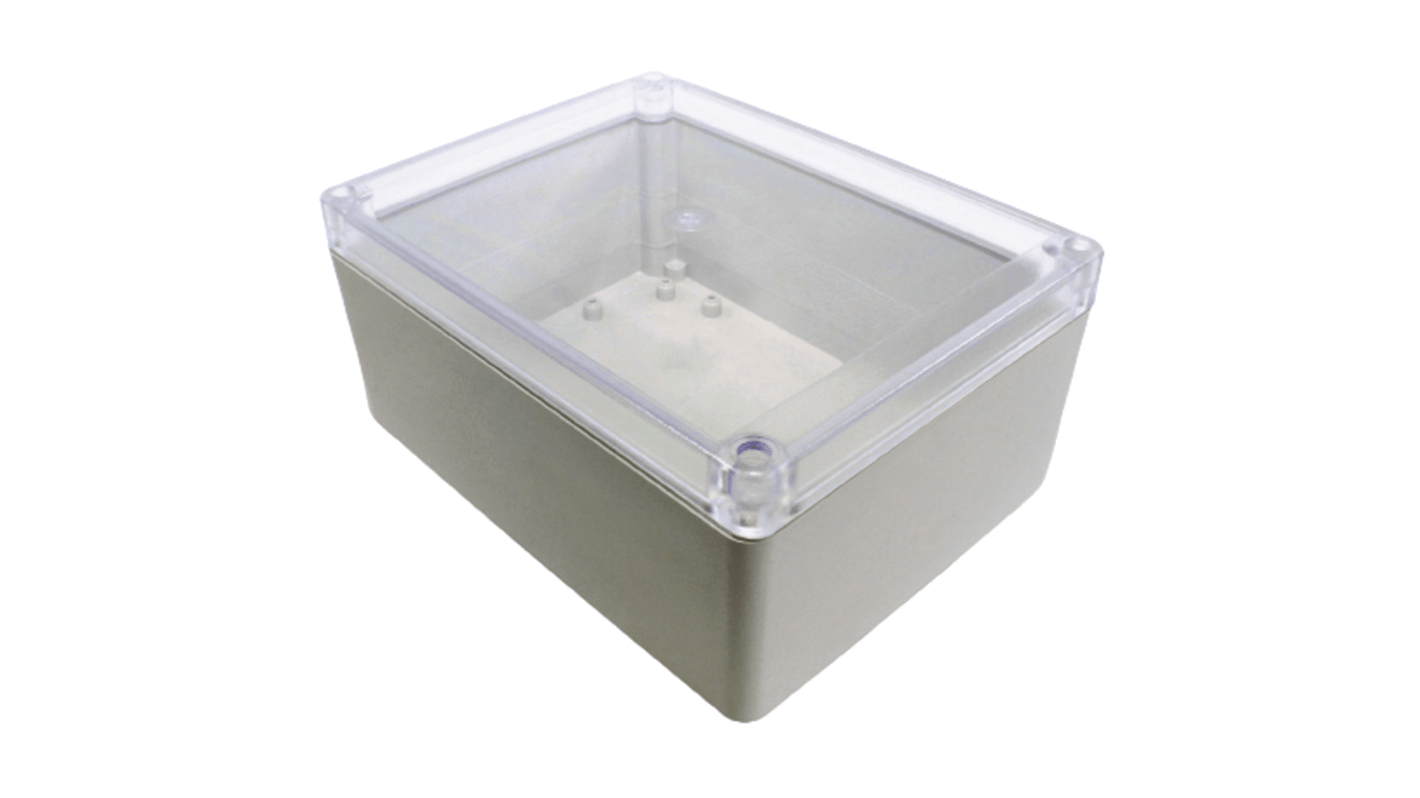 Caja de uso general Hammond de Policarbonato Gris claro, 165 x 125 x 75mm, IP65