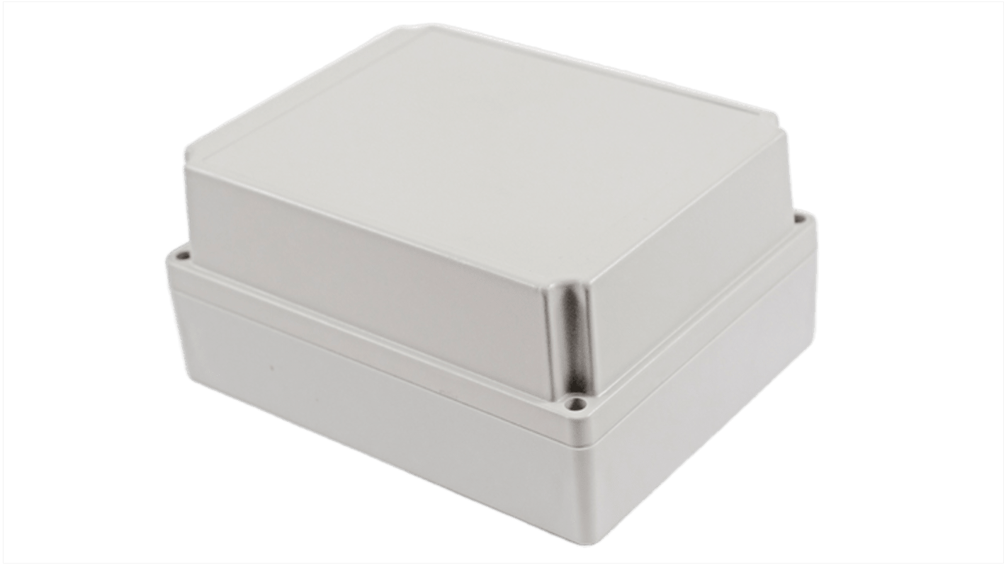 Hammond RP Series Light Grey Polycarbonate General Purpose Enclosure, IP65, Light Grey Lid, 186 x 146 x 90mm