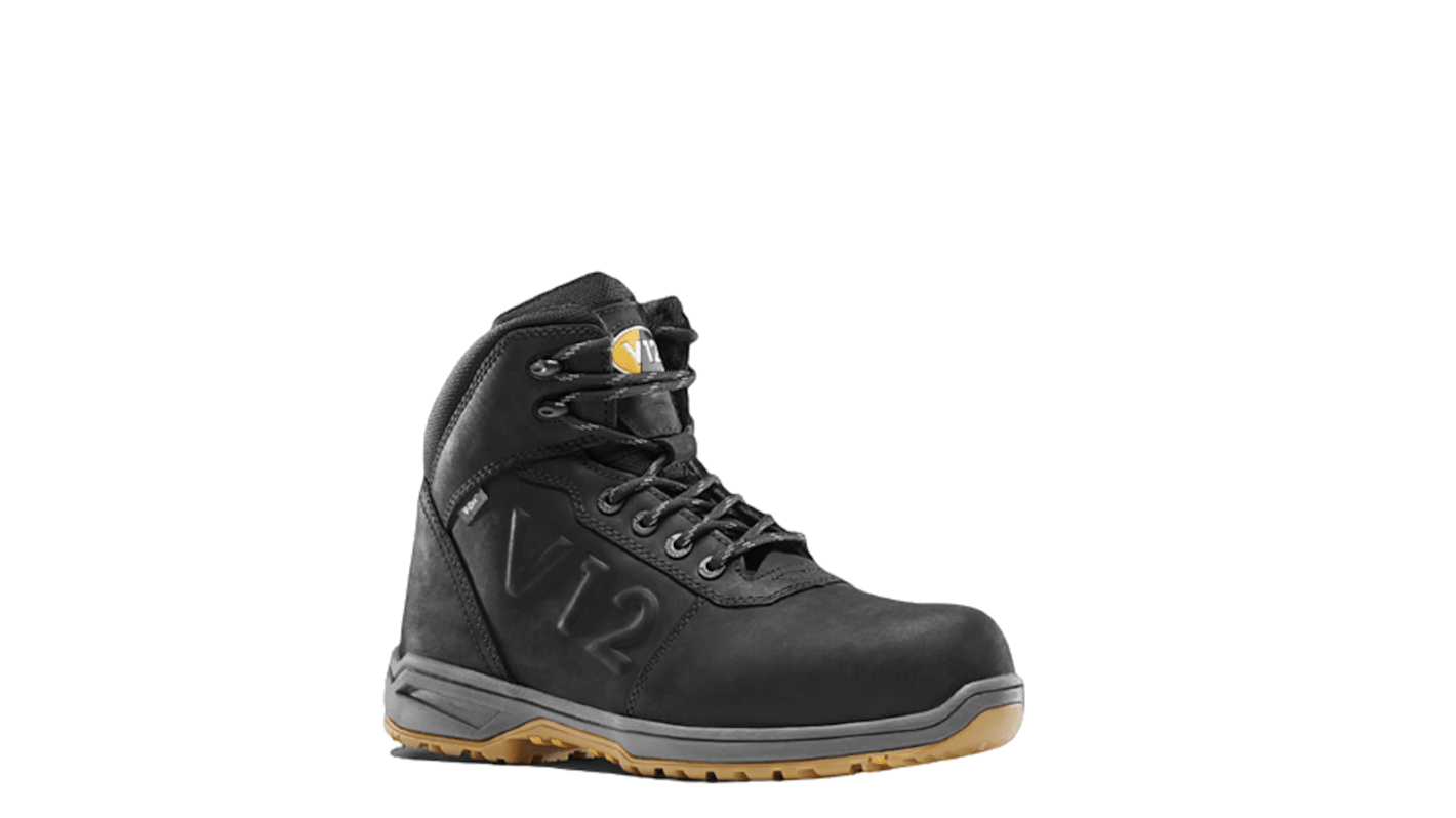 V12 Footwear LYNX IGS Black Composite Toe Capped Unisex Safety Boots, UK 10.5, EU 45
