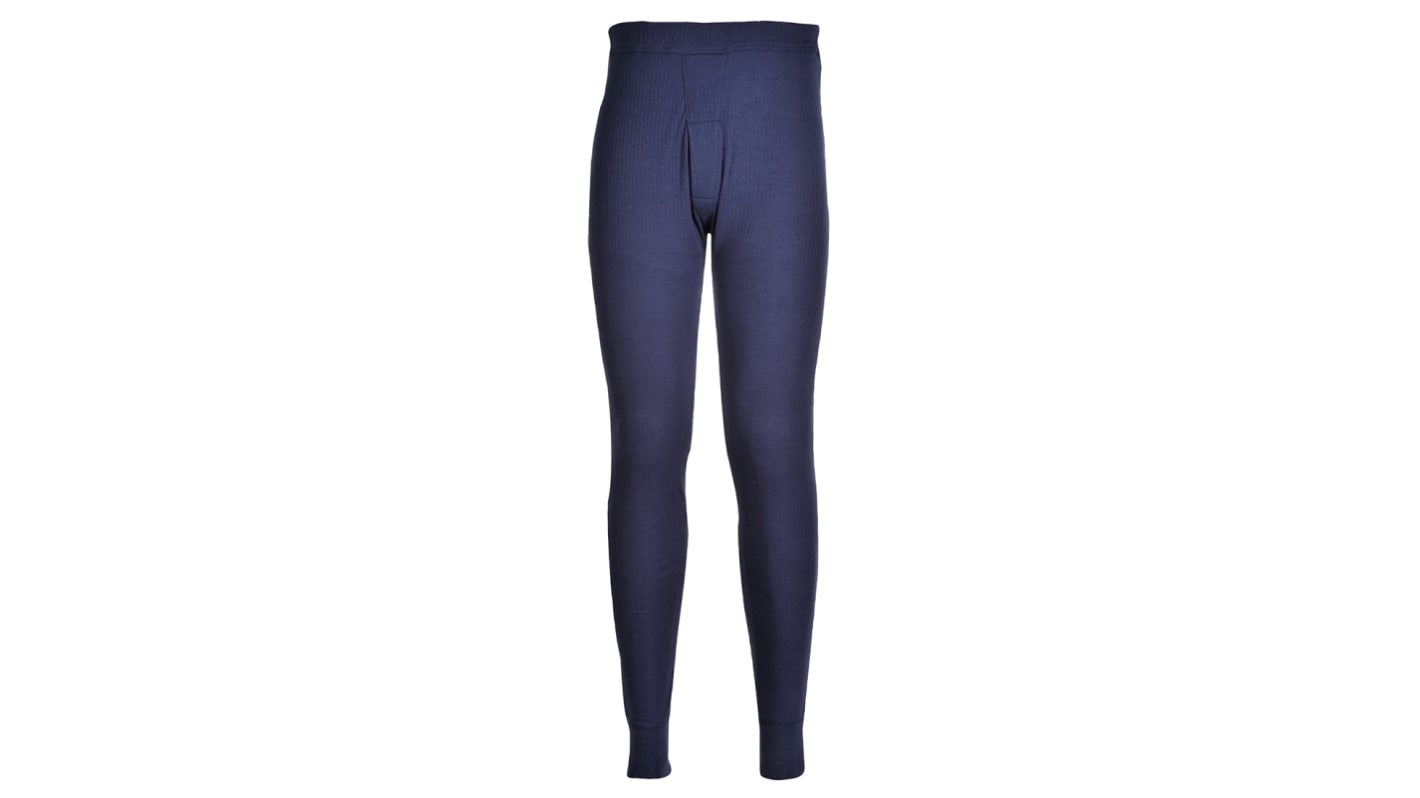 Portwest Navy Cotton, Polyester Thermal Long Johns, M