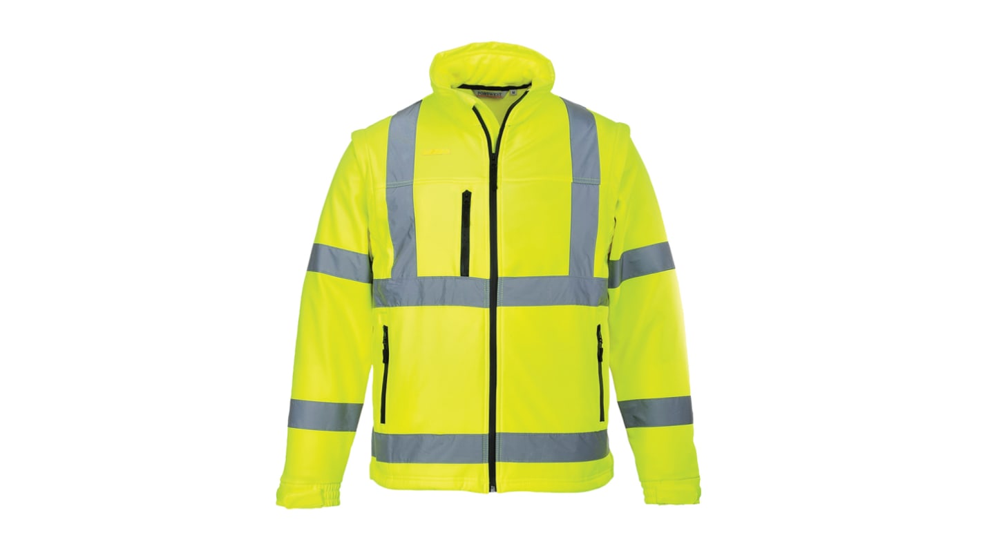 Chaqueta Softshell de alta visibilidad Unisex Portwest de color Amarillo, talla XL