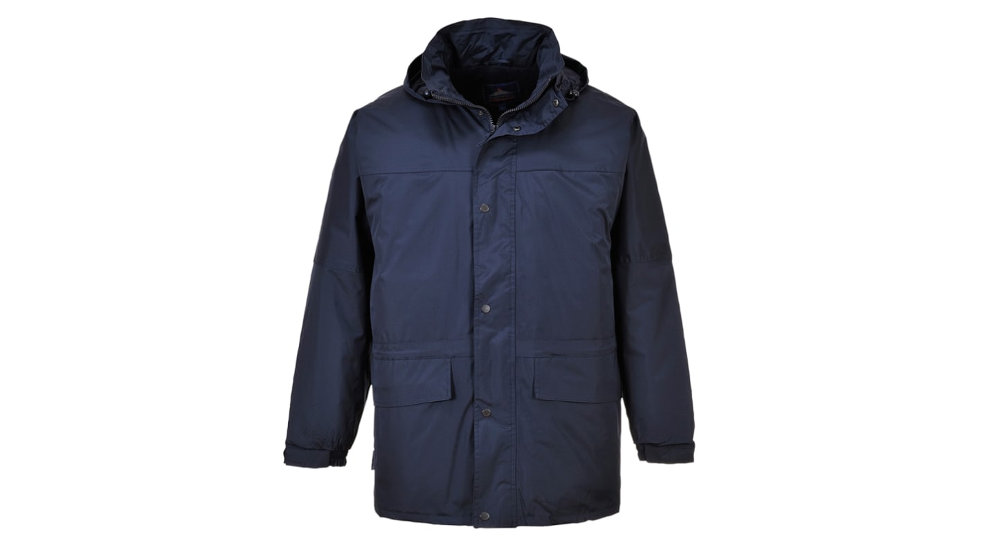 Chaqueta de parka Portwest de color Azul marino, talla M, para , Unisex, serie S523, 100 % poliéster