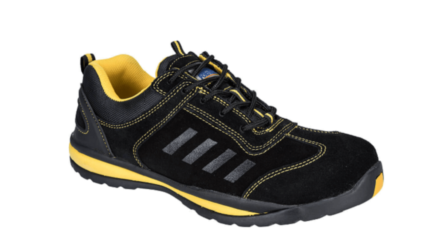 Goliath FW34 Unisex Black, Yellow  Toe Capped Safety Trainers, UK 13, EU 48