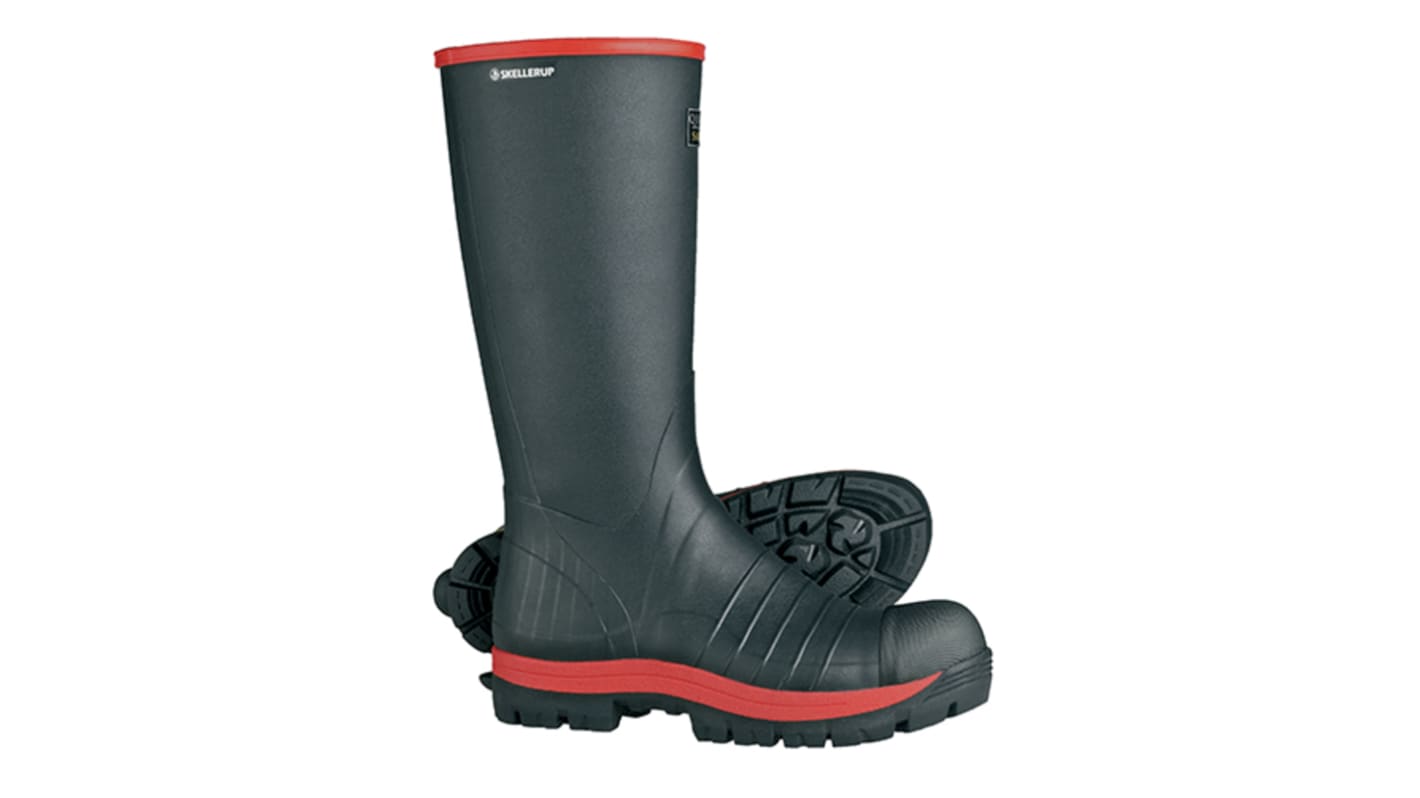Goliath Quatro Black, Red Steel Toe Capped Unisex Safety Boot, UK 4, EU 38