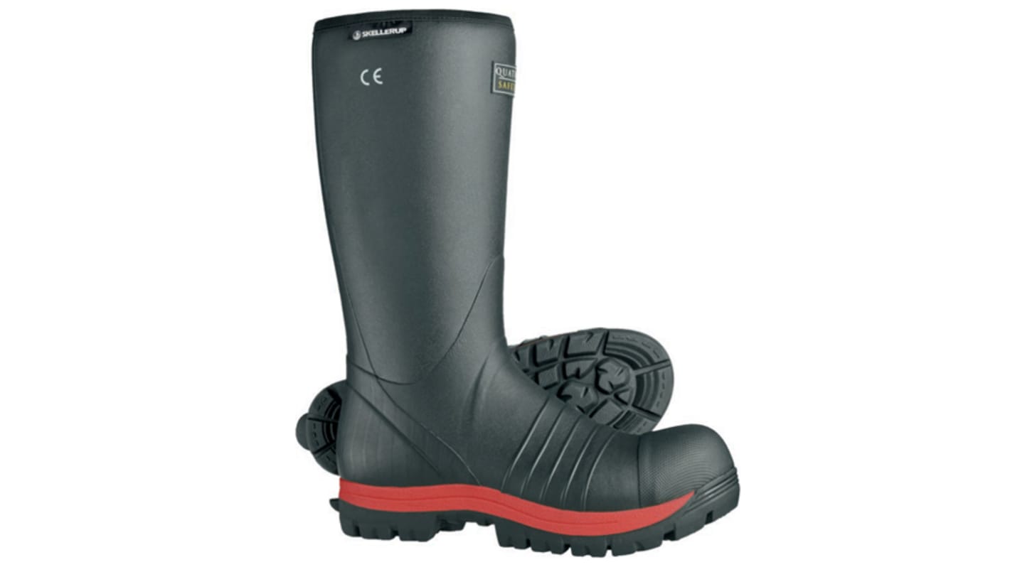 Goliath Quatro Black, Red Steel Toe Capped Unisex Safety Boot, UK 10, EU 44