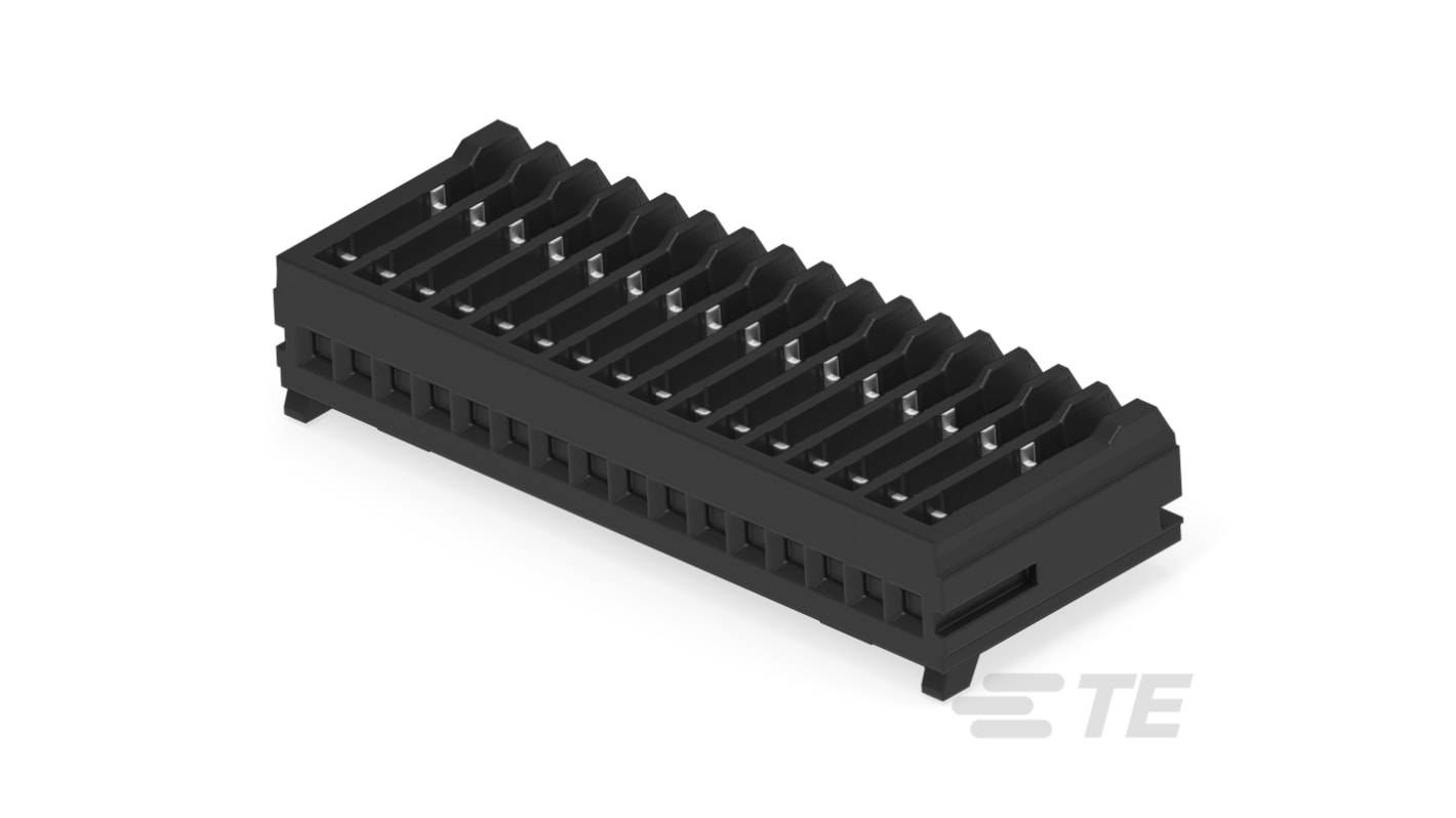 TE Connectivity 16p单排排母 直向连接器组件, 1.2mm间距, 电缆, IDC安装, 50 V 交流, 2A, MICRO CT系列
