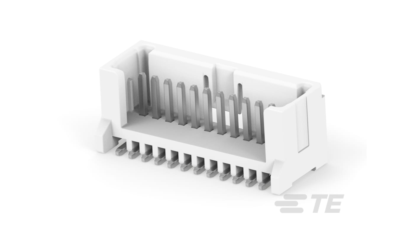 TE Connectivity MICRO CT Series Straight Board Mount PCB Header, 12 Contact(s), 1.2mm Pitch, 1 Row(s)