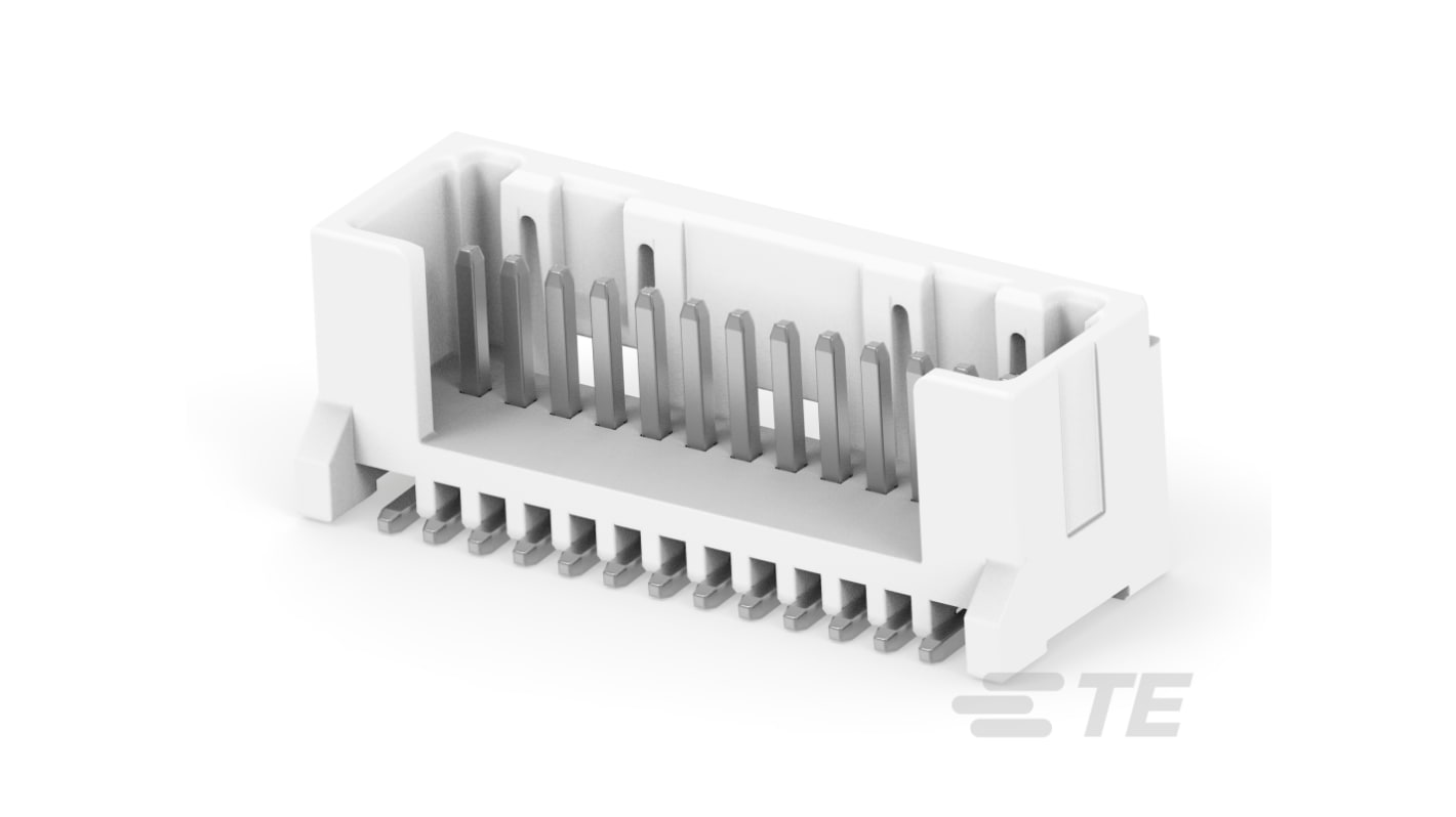 TE Connectivity MICRO CT Series Straight Board Mount PCB Header, 13 Contact(s), 1.2mm Pitch, 1 Row(s)