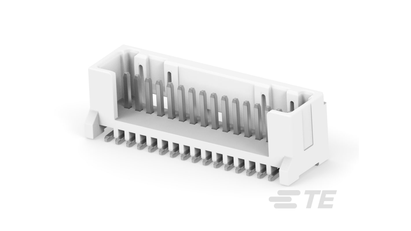 TE Connectivity MICRO CT Series Straight Board Mount PCB Header, 16 Contact(s), 1.2mm Pitch, 1 Row(s)