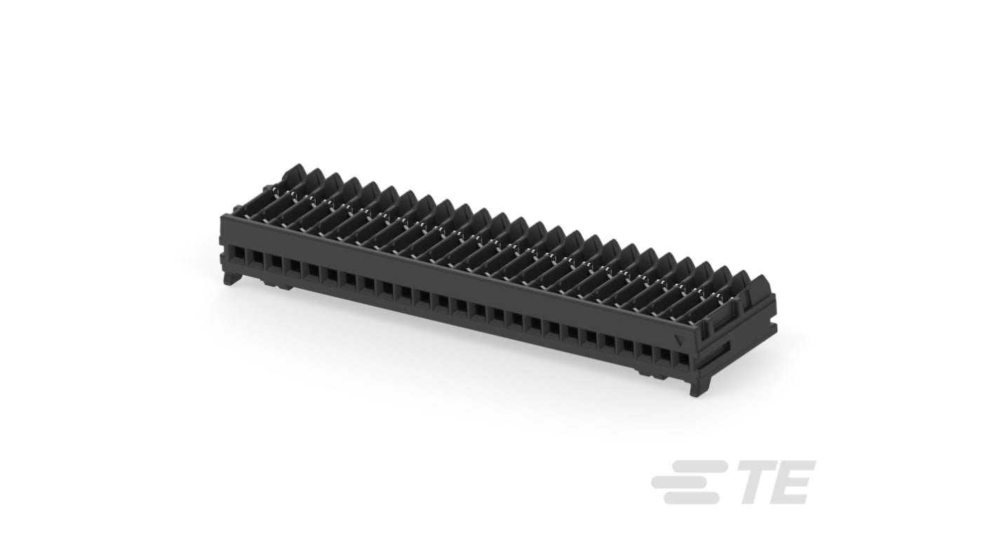 TE Connectivity 25p单排排母 直向连接器组件, 1.2mm间距, 电缆, IDC安装, 50 V 交流, 2A, MICRO CT系列