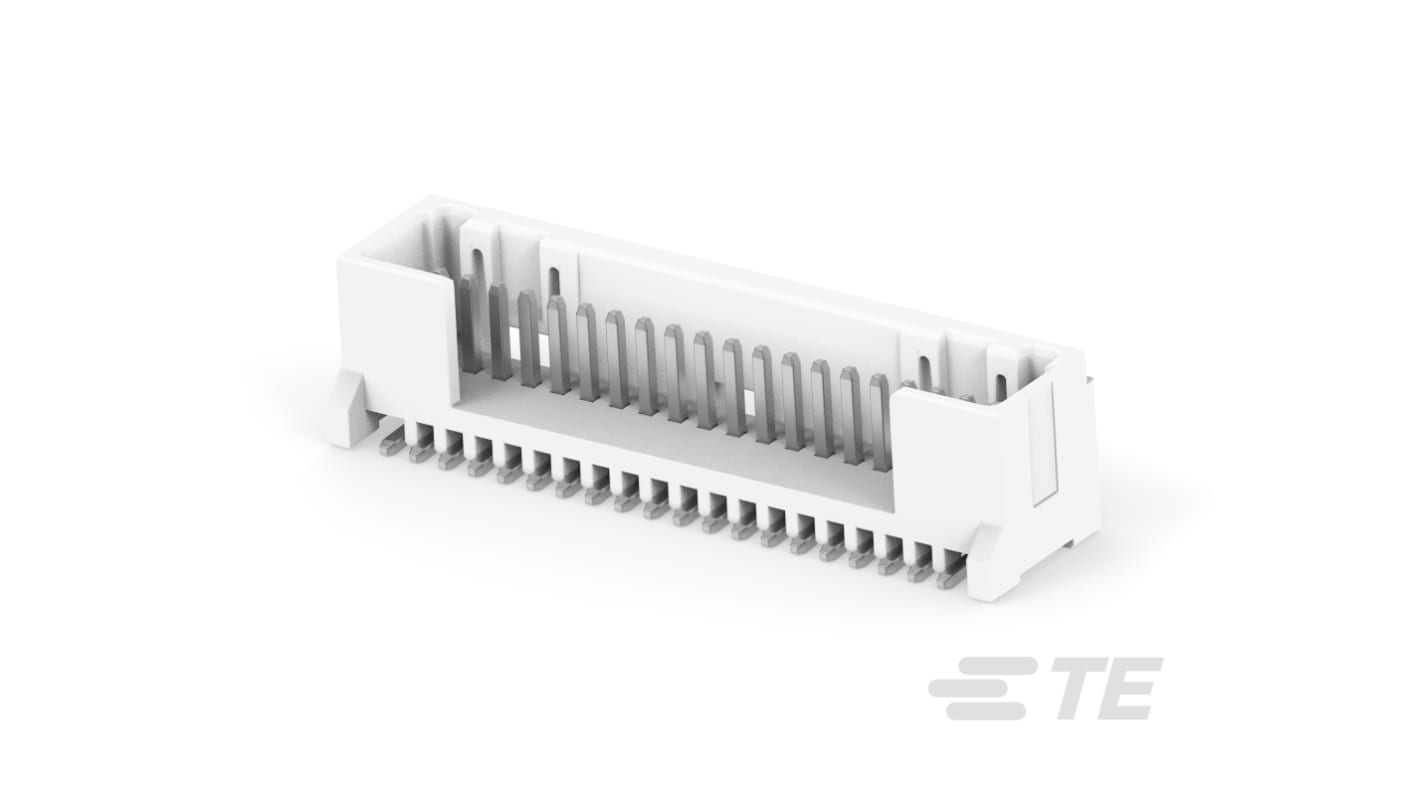 TE Connectivity MICRO CT Series Straight Board Mount PCB Header, 20 Contact(s), 1.2mm Pitch, 1 Row(s)