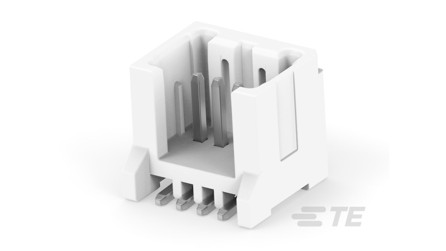TE Connectivity MICRO CT Series Straight Board Mount PCB Header, 4 Contact(s), 1.2mm Pitch, 1 Row(s)