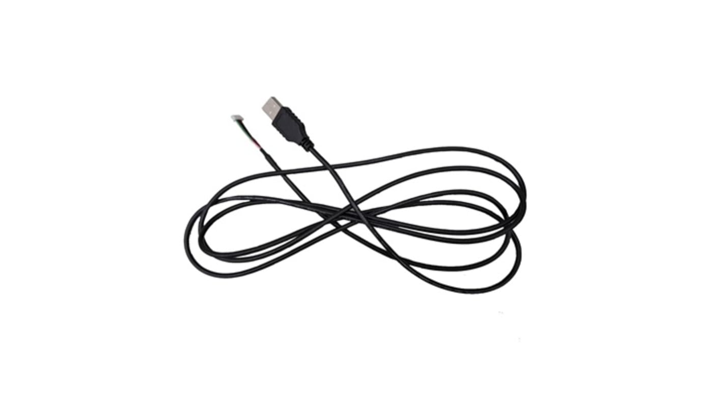 RS PRO USB-kábel, USB A - IDC, Fekete, 2m
