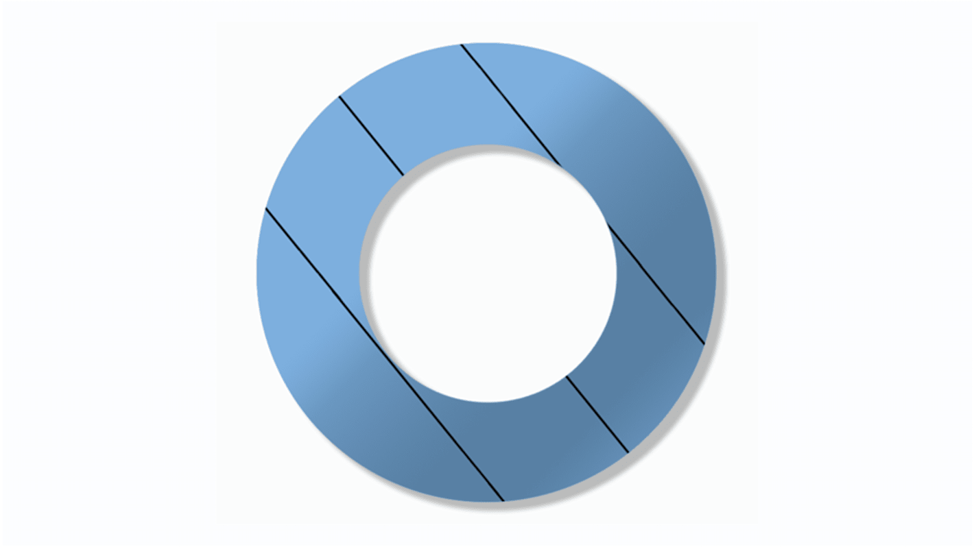 RS PRO Compressed Fiber Inside Bolt Gasket, 273mm Bore, 329mm Outer Diameter