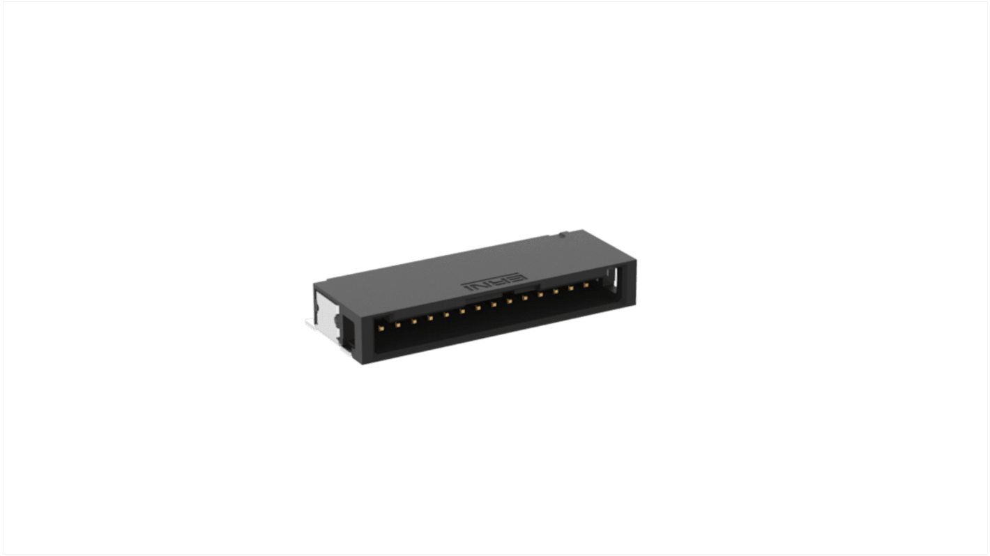ERNI IDC连接器, 公插, 14p, 1.27mm间距, 电缆安装