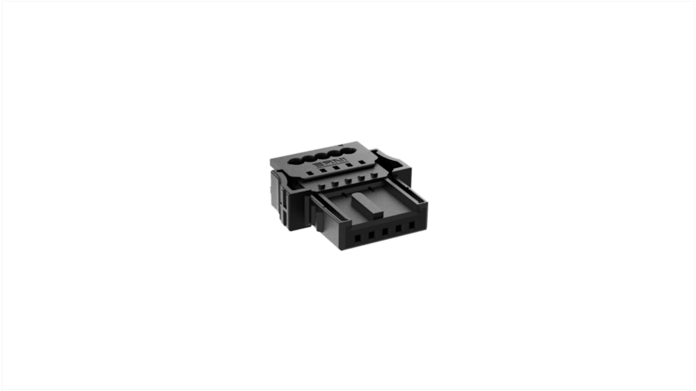 ERNI IDC连接器, 母座, 5p, 1.27mm间距, 电缆安装
