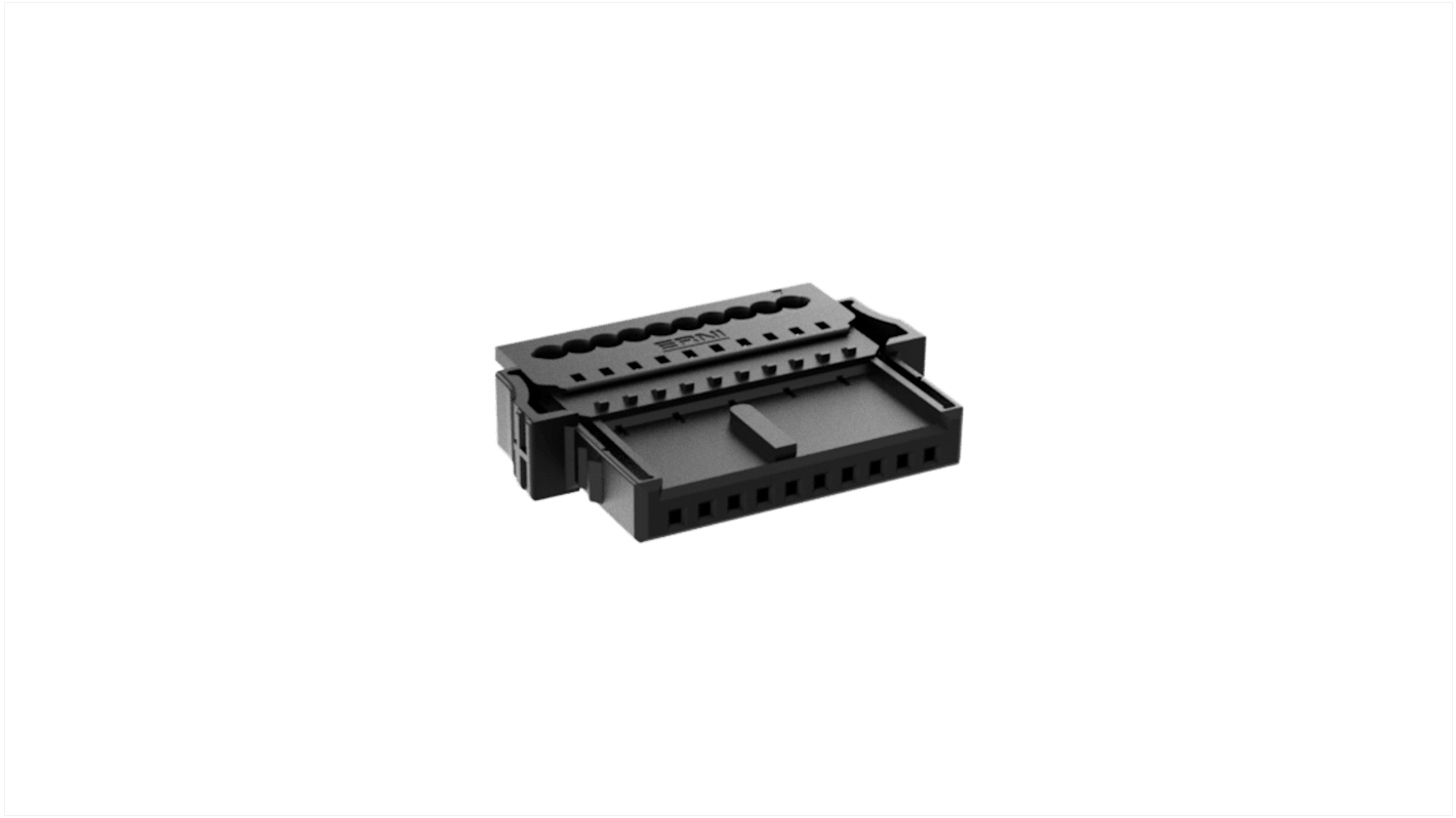 ERNI IDC连接器, 母座, 10p, 1.27mm间距, 电缆安装